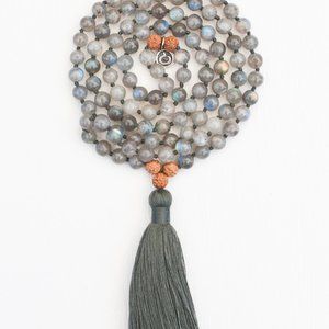 Mala collective I am whole - labradorite+rudraksha